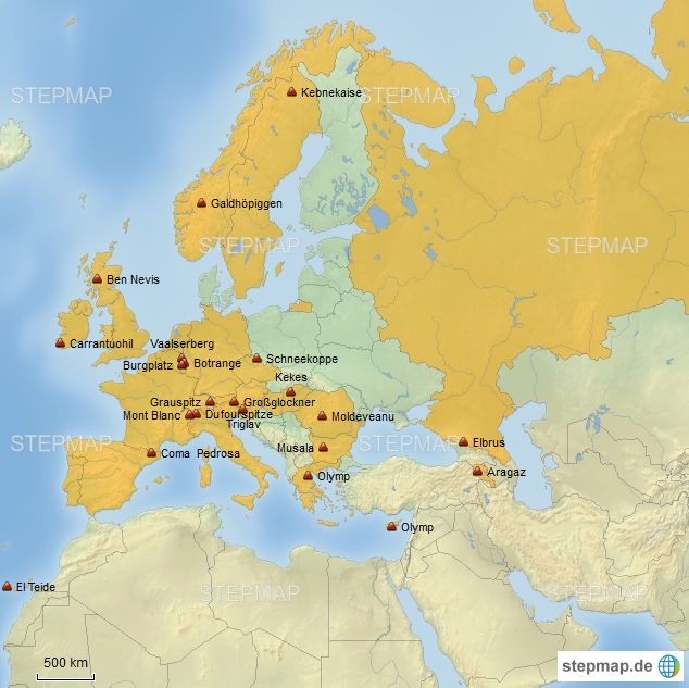 Wie Heißt Der Höchste Berg Europas höchste Berge EU